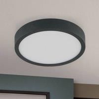 ORION Bully LED ceiling light in black, 3,000 K, 14 cm