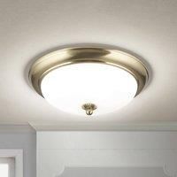 ORION Empire ceiling light, 35.5 cm, brass, frosted opal glass