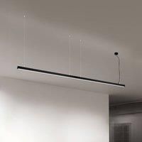 ORION LED ceiling light Bounce, black, length 113 cm, CCT, aluminium