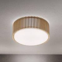 ORION Tarta ceiling light, 50 cm, wood, textile diffuser, 4 x E27