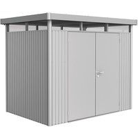 8' x 5' Biohort HighLine H2 Silver Metal Double Door Shed (2.52m x 1.72m)