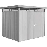 8' x 7' Biohort HighLine H3 Silver Metal Shed with window skylight (2.52m x 2.12m)