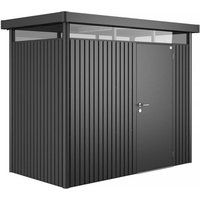 8' x 4' Biohort HighLine H1 Dark Grey Metal Shed with window skylight (2.52m x 1.32m)