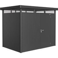 8' x 5' Biohort HighLine H2 Dark Grey Metal Shed with window skylight (2.52m x 1.72m)