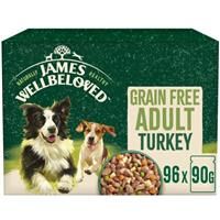 James Wellbeloved Adult Dog Food with Turkey in Gravy Pouch 12 x 90 g