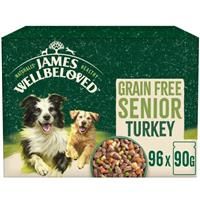 James Wellbeloved Grain Free Senior Dog Food with Turkey in Gravy Pouch 12 x 90 g