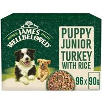 James Wellbeloved Grain Free Puppy Dog Food with Turkey in Gravy Pouch 12 x 90 g