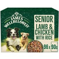 James Wellbeloved Senior Hypoallergenic Pouches â€“ Lamb & Chicken with Rice - 12 x 90g