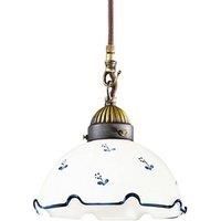 austrolux Nonna flower hanging lamp 20 cm 1-bulb blue