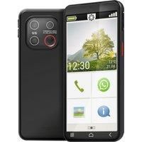 emporiaSMART.7lite Senior Smartphone Unlocked, Android 15 Mobile Phone with Emergency Button, 5.45" Touchscreen, NFC, Fingerprint Sensor, Hearing Aid Compatible, Large Display, Easy Operation, Black