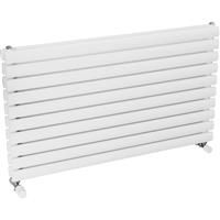 Ximax Bristol Double Horizontal Designer Radiator 584 x 1000mm 3259Btu in White Steel