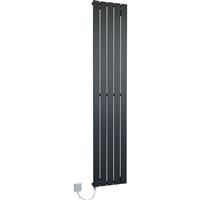 Ximax Oxford Electric Designer Radiator 1800 x 370mm 2047 BTU 600W in Anthracite Steel