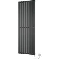Ximax Vertirad Satin Anthracite Vertical Electric Designer Radiator, (W)595mm X (H)1800mm