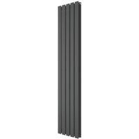 Azur Ilios Duplex 1800mm x 372mm 3864BTU Anthracite Vertical Designer Radiator (465YR)