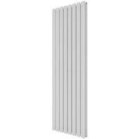 Azur Ilios Duplex 1800mm x 600mm 6178BTU White Vertical Designer Radiator (693YR)