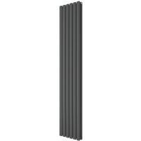 Azur Eclipse Duplex 1800mm x 360mm 3512BTU Anthracite Vertical Designer Radiator (997YR)