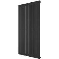 Ximax Oceanus Horizontal 595mm x 1200mm 2597BTU Black Horizontal Designer Radiator (952YE)