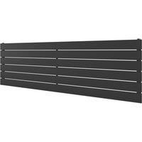 Ximax Oceanus Horizontal 445mm x 1500mm 2515BTU Black Horizontal Designer Radiator (119YE)