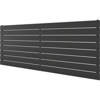 Ximax Oceanus Horizontal 595mm x 1500mm 3246BTU Black Horizontal Designer Radiator (983YE)