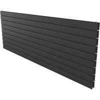 Ximax Oceanus Duplex Horizontal 670mm x 1800mm 6502BTU Black Horizontal Designer Radiator (824YE)