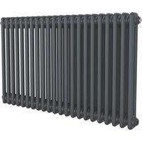 Azur 600mm x 1010mm 3297BTU Anthracite Horizontal 2 Column Radiator (195YR)