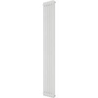 Azur 1800mm x 290mm 2705BTU White Vertical 2 Column Radiator (500YR)