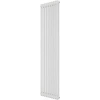 Azur 1800mm x 470mm 4509BTU White Vertical 2 Column Radiator (323YR)
