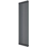 Azur 1800mm x 560mm 5410BTU Anthracite Vertical 2 Column Radiator (295YR)