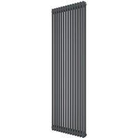 Azur 1800mm x 650mm 6312BTU Anthracite Vertical 2 Column Radiator (696YR)