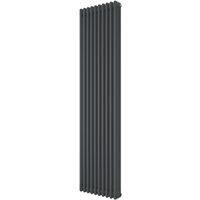 Azur 1800mm x 470mm 5683BTU Anthracite Vertical 3 Column Radiator (576YR)