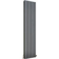 Ximax Bristol Designer Radiator 1800 x 236mm 2369Btu Double in Anthracite Steel