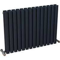 Ximax Bristol Designer Radiator 600 x 816mm 3201Btu Double in Anthracite Steel