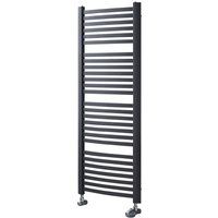 Ximax K4, Anthracite Vertical Curved Towel Radiator (W)580mm X (H)1215mm