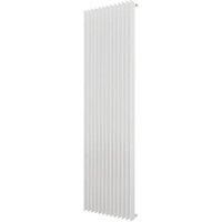 Ximax Atlantic Satin White Vertical Designer Radiator, (W)500mm X (H)1800mm