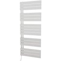 Ximax Vertirad Open Satin White Vertical Electric Towel Warmer Radiator, (W)600mm X (H)1495mm