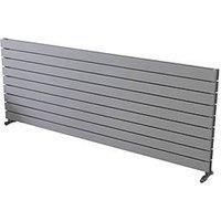 Ximax Vertirad Duplex Satin Silver Effect Horizontal Designer Panel Radiator, (W)1800mm X (H)670mm