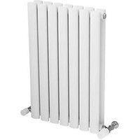 Ximax Fortuna Duplex Satin White Vertical Designer Radiator, (W)410mm X (H)600mm