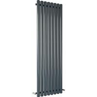 Ximax Devon Round Tube Designer Radiator 1500 x 585mm 4642Btu in Anthracite Steel
