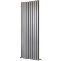 Ximax Vertirad Duplex Universal Horizontal or vertical Designer Radiator Silver effect (W)670mm (H)1800mm