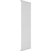 Azur Nero Designer Oval Tube Radiator 1800 x 480mm 3341Btu in White Steel