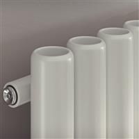 Ximax Devon Round Tube Designer Radiator 1500 x 585mm 4642Btu in White Steel