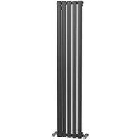 Ximax Fortuna Matt Anthracite Vertical Designer Radiator, (W)294mm X (H)1500mm