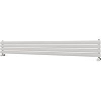 Ximax Champion Satin White Horizontal Designer Radiator, (W)1800mm X (H)236mm
