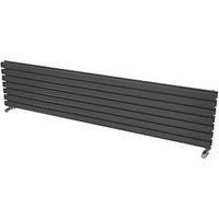 Ximax Champion Duplex Matt Anthracite Horizontal Designer Radiator, (W)1800mm X (H)410mm