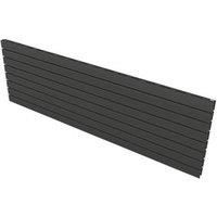 Ximax Vertirad Slimline Duplex Deluxe Matt Anthracite Horizontal Designer Panel Radiator, (W)1800mm X (H)595mm