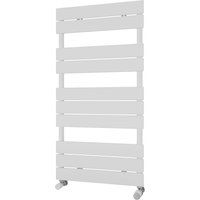Ximax P2 Satin White Vertical Designer Towel Warmer Radiator, (W)500mm X (H)970mm