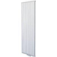 Ximax Gamba Duplex Satin White Vertical Designer Radiator, (W)610mm X (H)1800mm