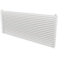 Ximax Gamba Duplex Satin White Horizontal Designer Radiator, (W)1400mm X (H)610mm