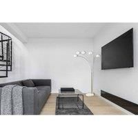 Globo Classic Style Large 5 Arm Floor Lamp With Marble Base