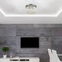 Globo Joyce LED ceiling light crystal elements 37cm